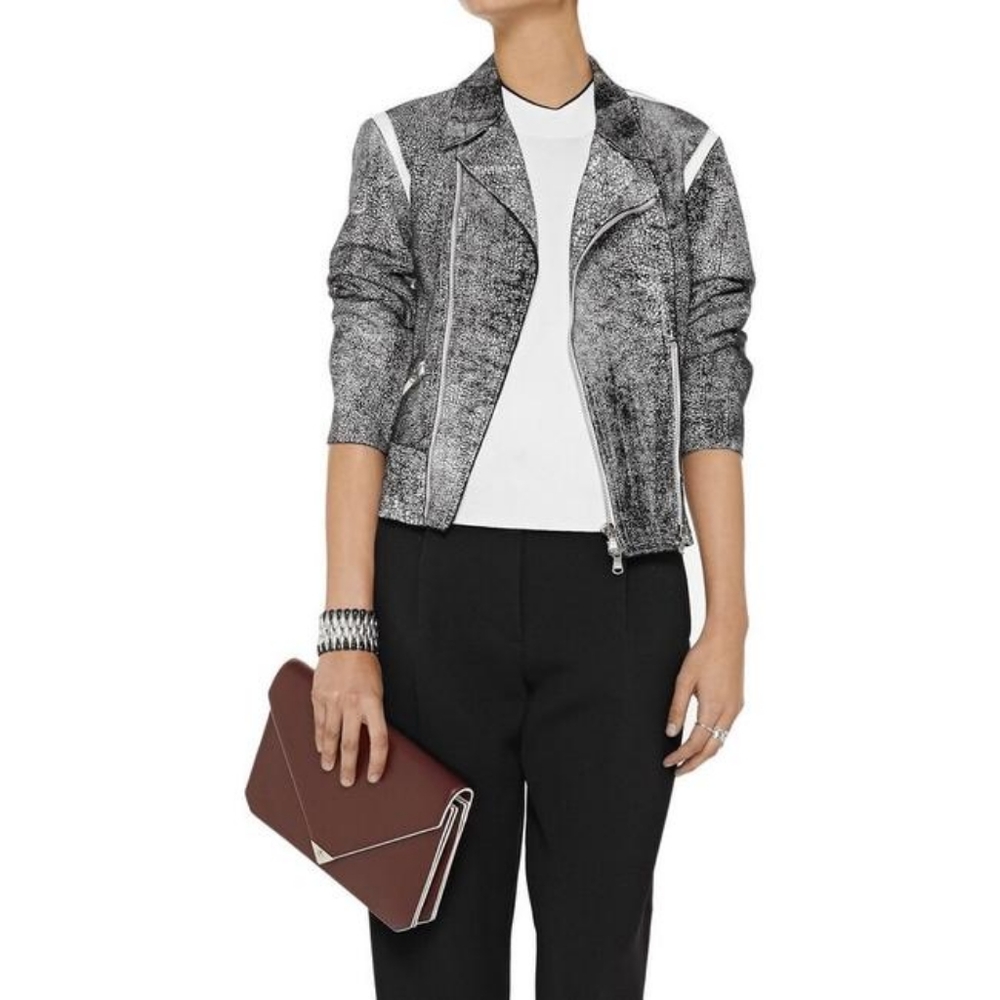 3.1 Phillip Lim Lamb Skin Leather Motorcycle Jacket